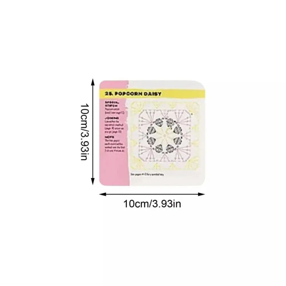50 Mix & Matchs Designs Crochet Cards The Granny Square Card Decks Knitting Kit DIY Knitted Pattern Cards Set for Beginners